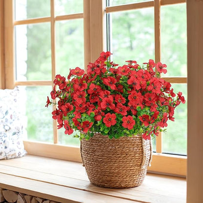 UV Resistant Artificial Flowers Fade-Free & Colorful for Garden, Patio, Home Decor