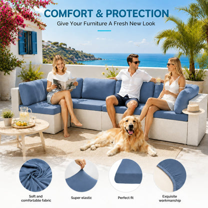 Stretch Sofa Cushion Covers Set (4 / 8 / 12 PCS)