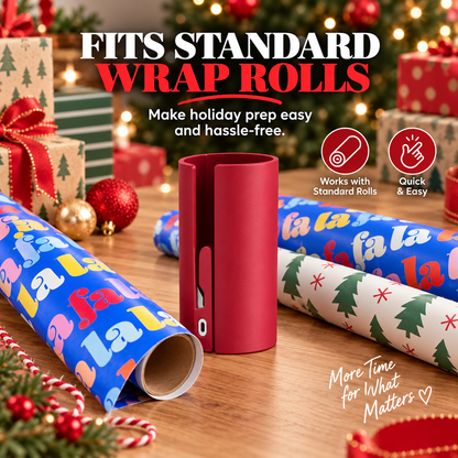 One-Slide Gift Wrap Cutter Clean, Straight Wrapping Paper Cuts Without Scissors