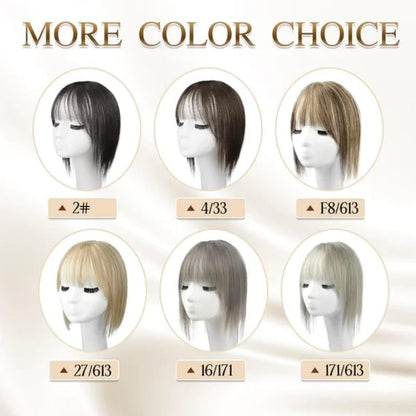 Superior Quality-Natural Hair Toppers With Bangs For Women