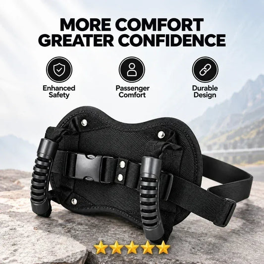 Motorcycle Passenger Safety Grip Rider-Worn Handle for More Comfortable & Confident Rides