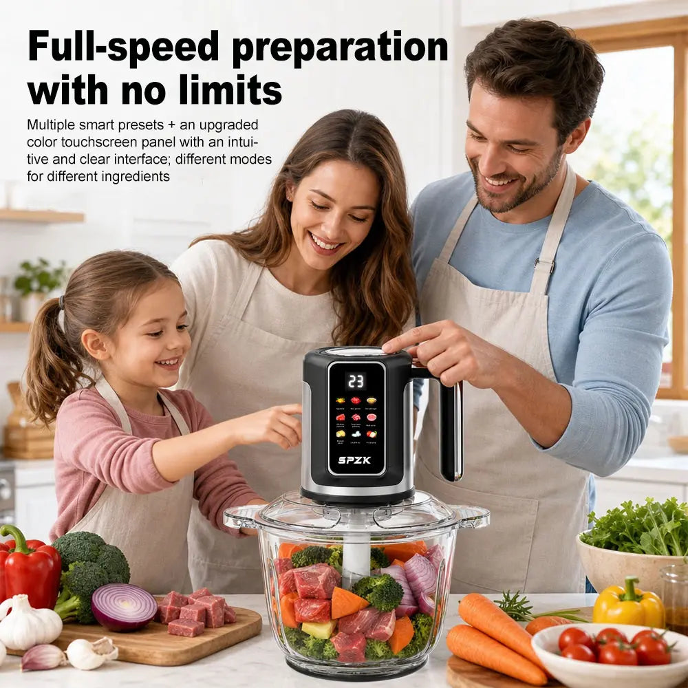 2L Color Screen 110V Electric Multi-Function Meat Grinder