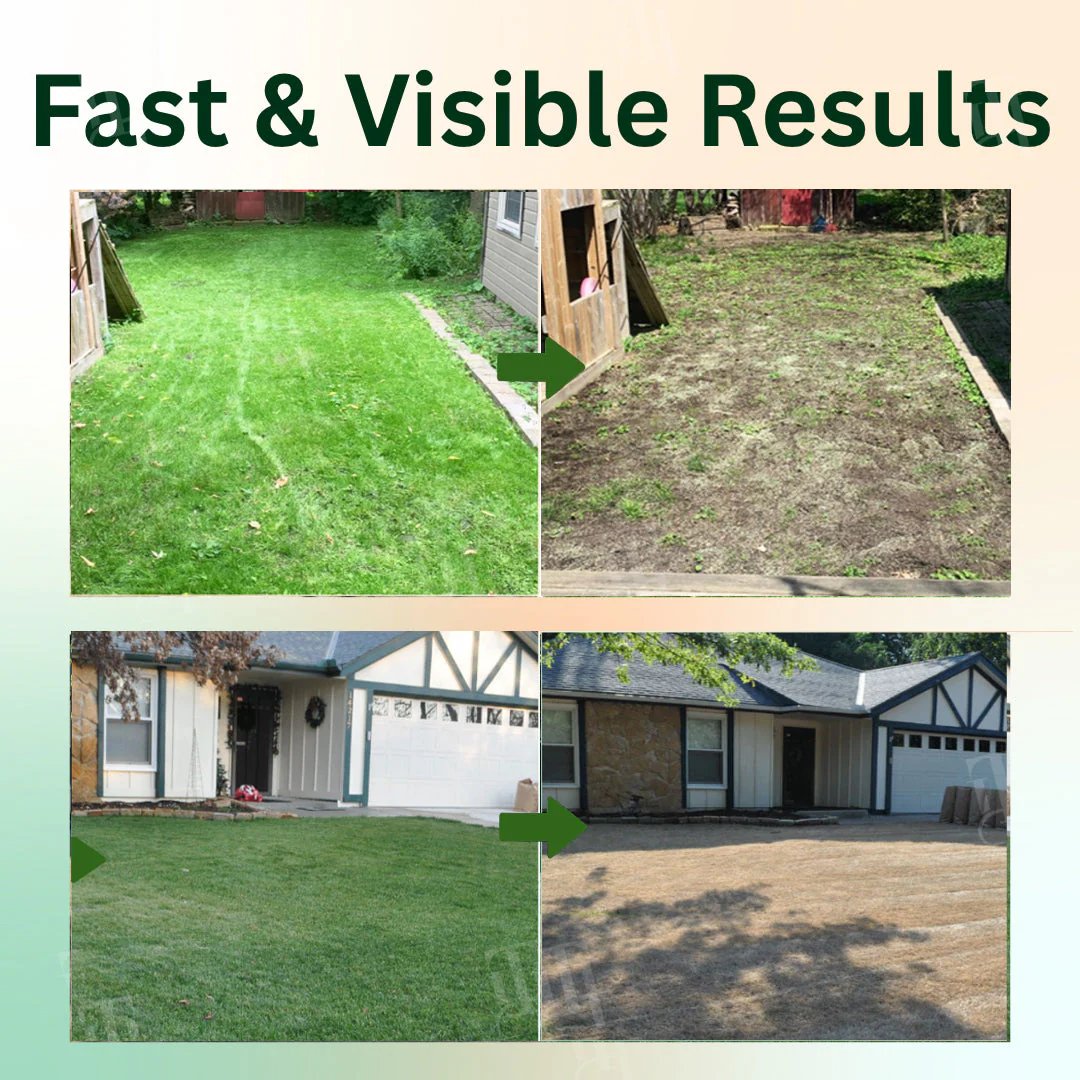 Professional Dual-Action Herbicide Kills Toughest Weeds in 6 Hours! Non-Glyphosate Max Strength Formula