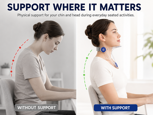 Adjustable Head & Neck Support Brace | Lightweight Chin Support Holder