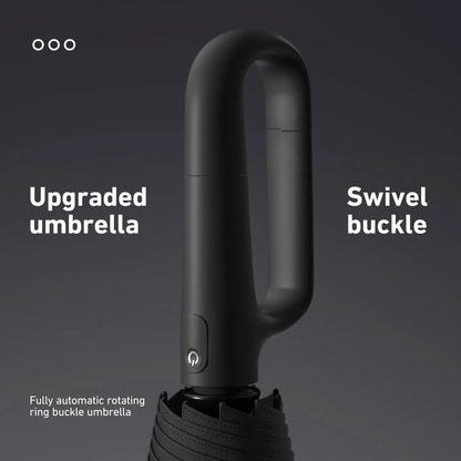 Portable Automatic Folding Umbrella-Windproof Waterproof with Loop Buckle