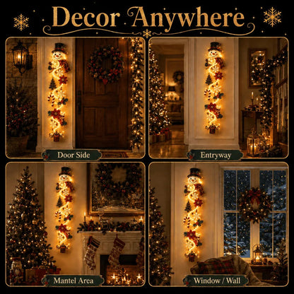 Glowing Christmas Door Hanger | 6 Festive Lighted Designs with Warm Glow