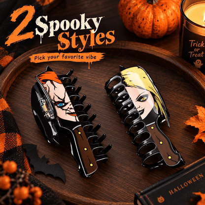 Fun Horror Character Double-Sided Plastic Claw Hair Clips