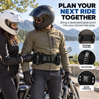 Ride Together Motorcycle Passenger Grab Belt