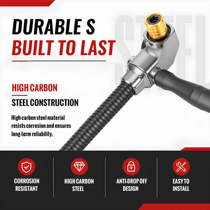 90-Degree Right Angle Drill Attachment, Swivel Corner Drill Adapter Tool for Confined Spaces