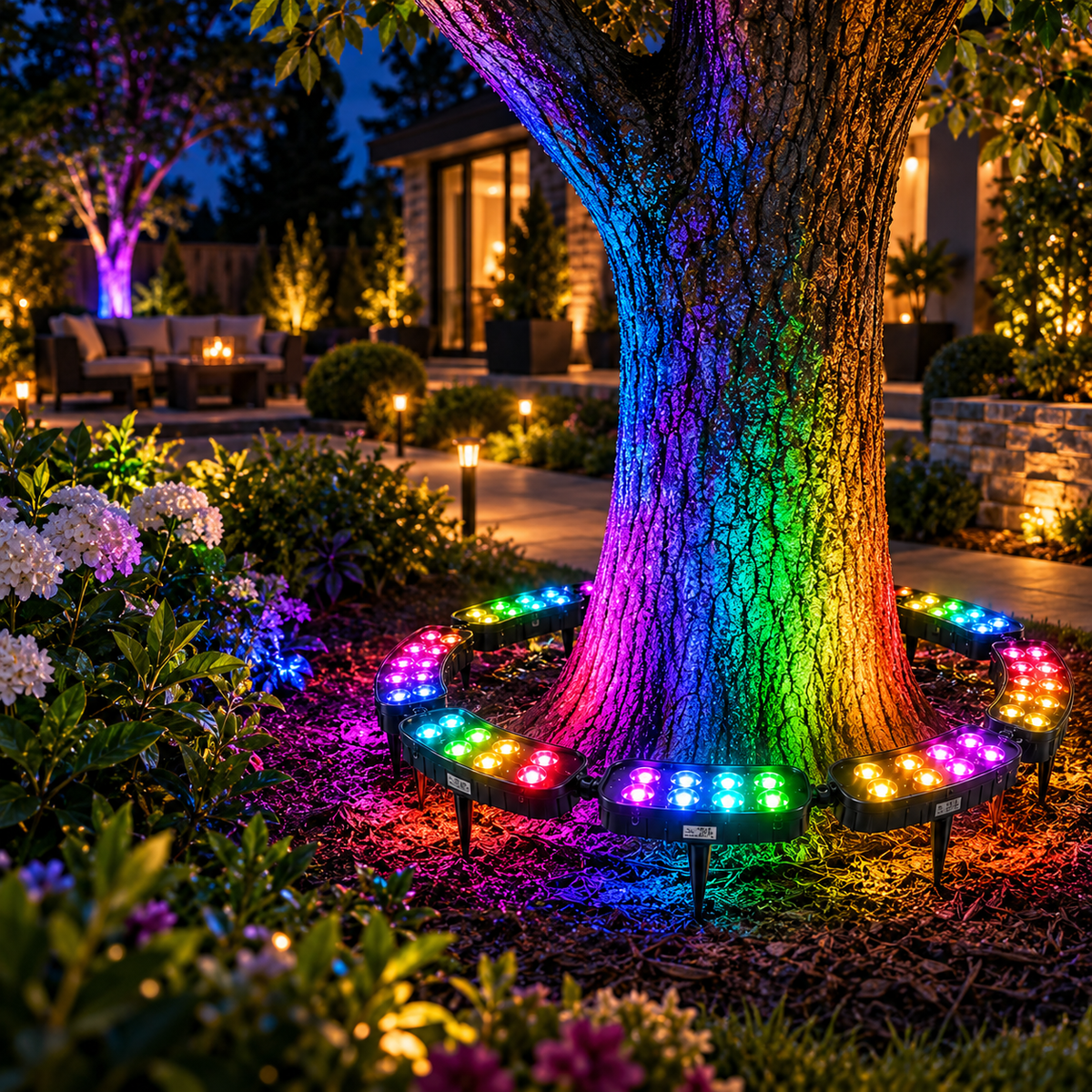 One Tree. Endless Colors. Solar RGB Landscape Ring Light!