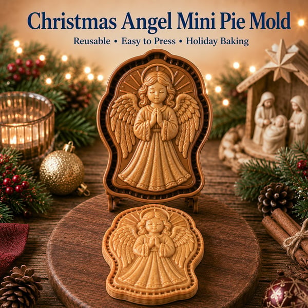 Faith & Nativity Christmas Mini Pie Mold Collection | Reusable Embossed Molds for Shaping Detailed Praying Jesus