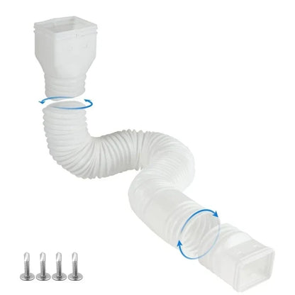 Flexible Downspout Extension Kit 22 63in Rainwater Drainage Pipe