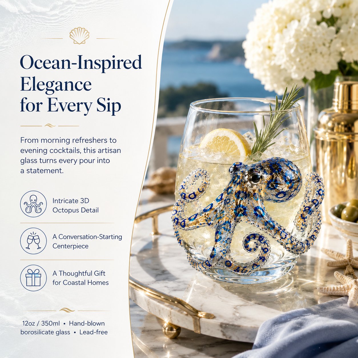 Ocean Animal Glassware Collection