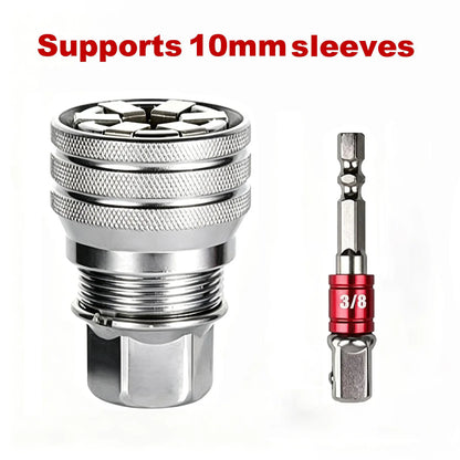 Universal Socket Wrench Tool Self-Adjusting Multi-Size Socket for Ratchets & Power Drills