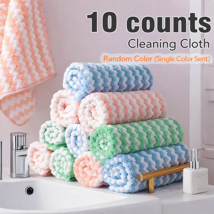 Assorted Microfiber Cleaning Cloths 10 Counts