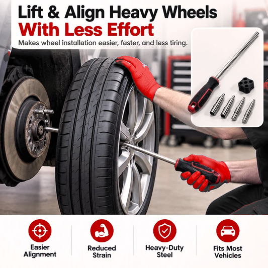 Heavy Wheel Fitting Tool Hub Positioning & Tire Mounting Assistant