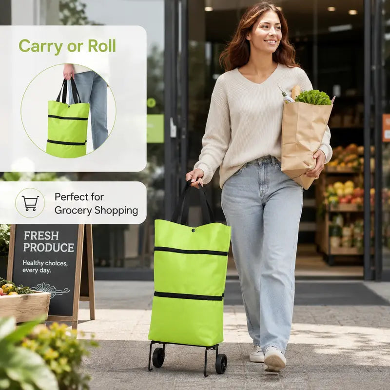 Foldable Trolley Bag with Wheels