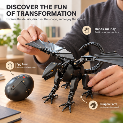 This Egg Transforms Into a Dragon 2-in-1 Mechanical Dragon Figure