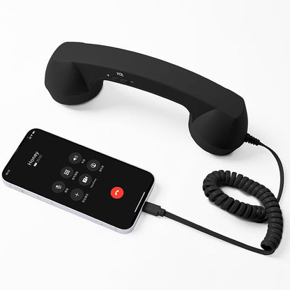 Retro Wired Telephone Handset for Smartphones | Vintage Style Phone Receiver
