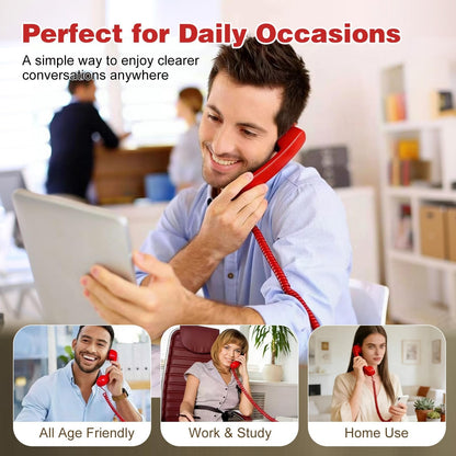 Retro Wired Telephone Handset for Smartphones | Vintage Style Phone Receiver