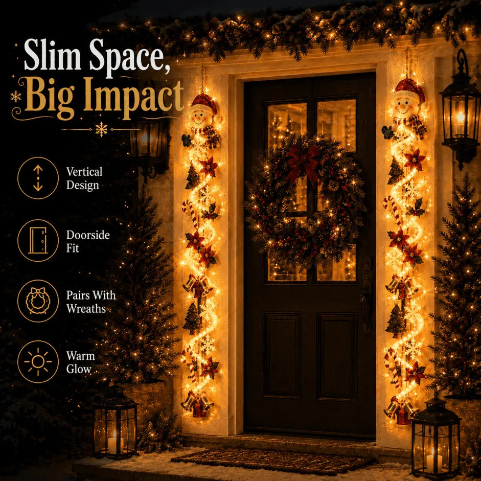 Glowing Christmas Door Hanger | 6 Festive Lighted Designs with Warm Glow