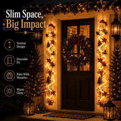 Glowing Christmas Door Hanger | 6 Festive Lighted Designs with Warm Glow