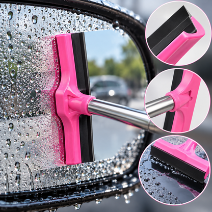 Telescopic Car Side Mirror Wiper Extendable Rain Water Squeegee
