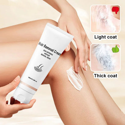 Mild Hair Removal Cream Fast-Acting Smooth Skin | Pleasant Fragrance for All Skin Types