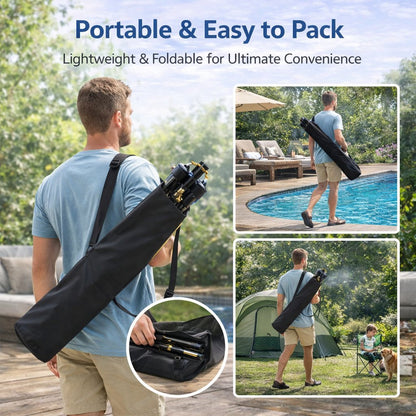 Portable Misting System: Drop your patio temperature by 20 F instantly without using a single watt of electricity
