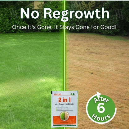 Professional Dual-Action Herbicide Kills Toughest Weeds in 6 Hours! Non-Glyphosate Max Strength Formula