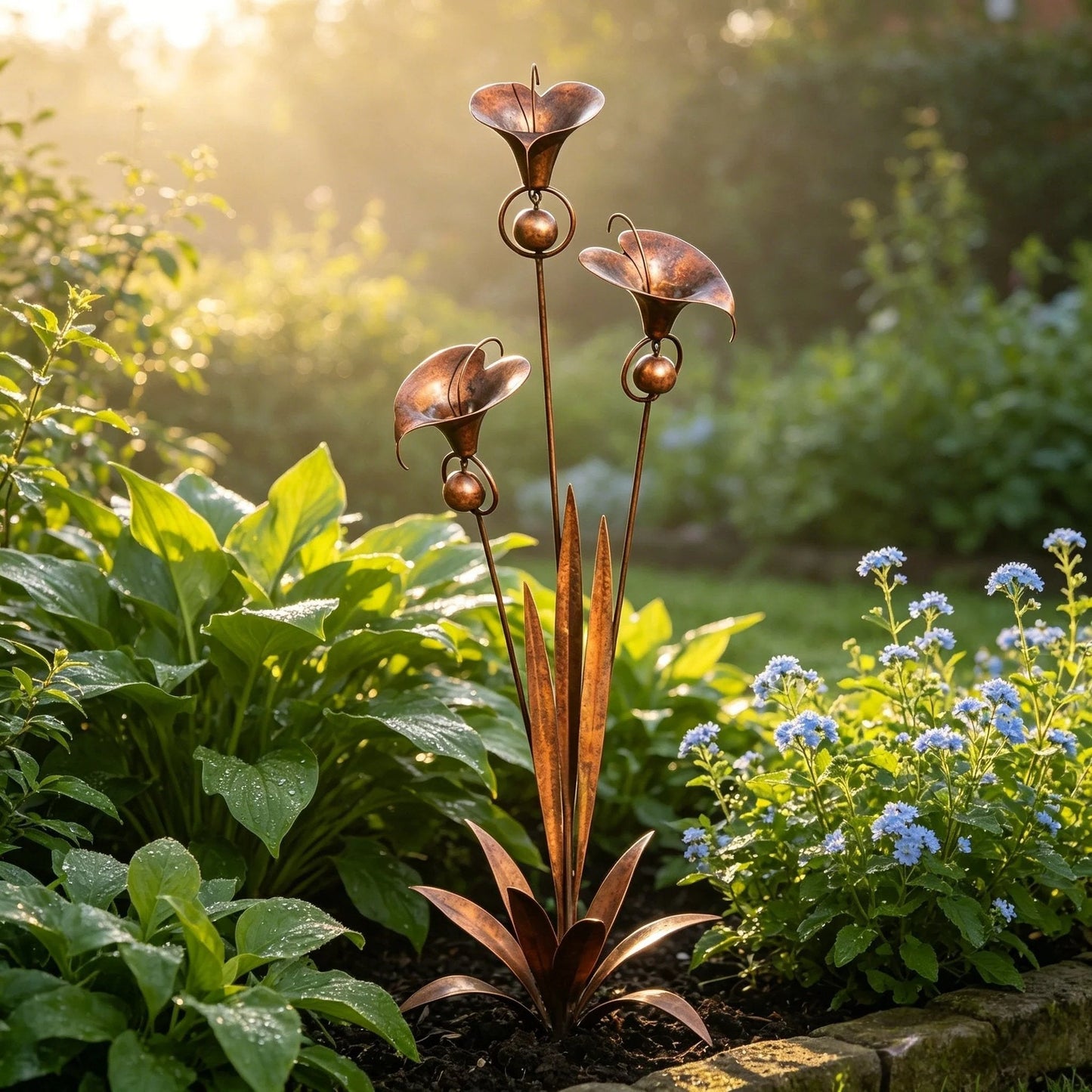 Copper Calla Garden Stake