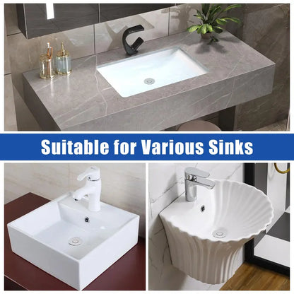 DrainGuard 2-in-1 Pop-Up Sink Stopper & Stainless Steel Hair Catcher