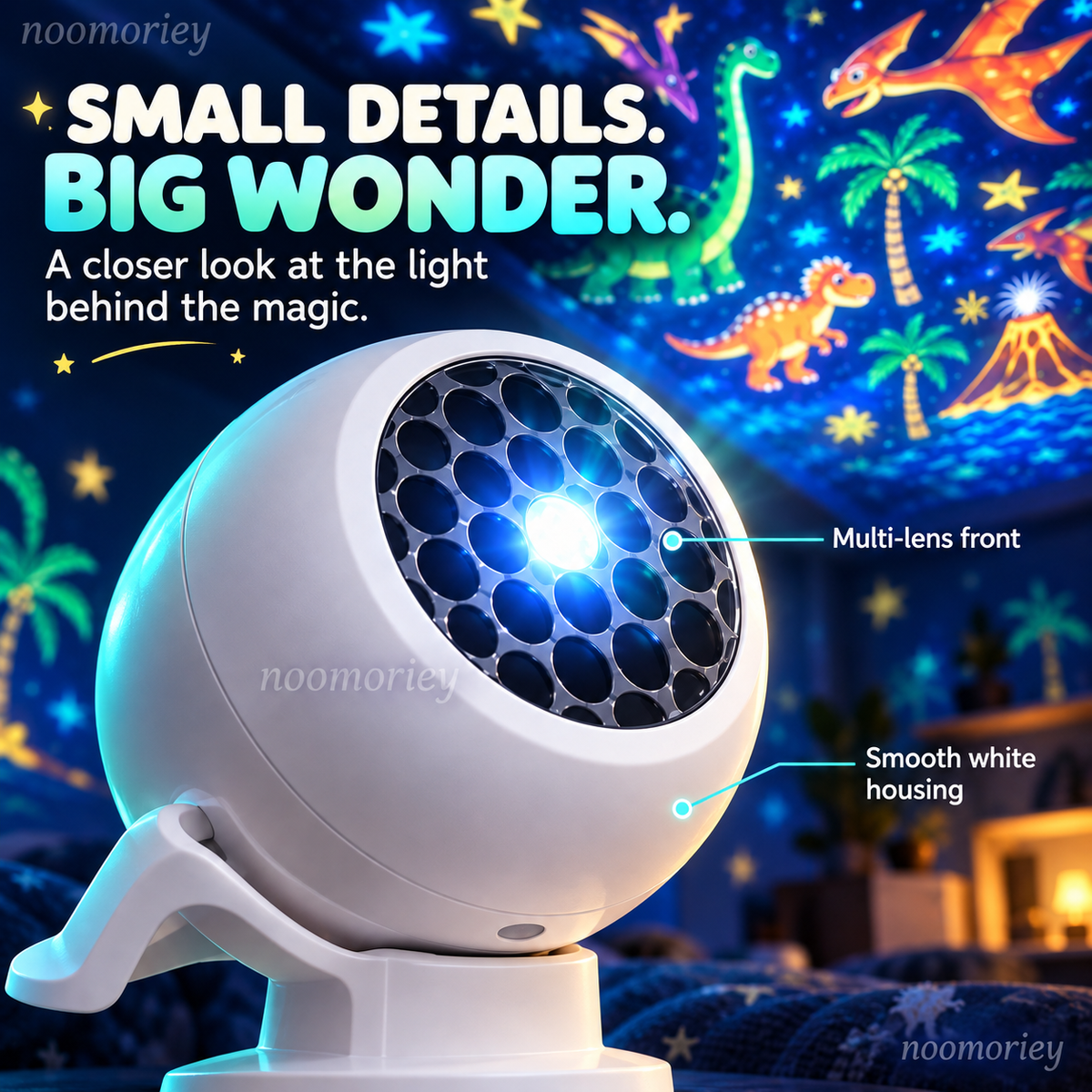 Magical Dinosaur & Ocean Star Projector Turn Bedtime Into an Underwater Adventure!