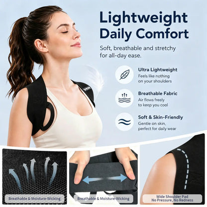 Adjustable Posture Corrector Comfortable Back Support Brace for Men & Women (XS XXL)