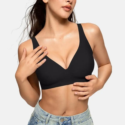 Women Jelly Bras Wirefree Full Coverage No Underwire Everyday Bras Comfortable Wireless Padded Tshirt Bra