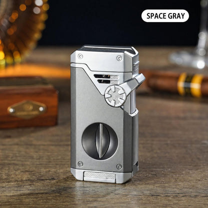 Multifunctional Quad-Flame Lighter Windproof & Refillable Butane Lighter