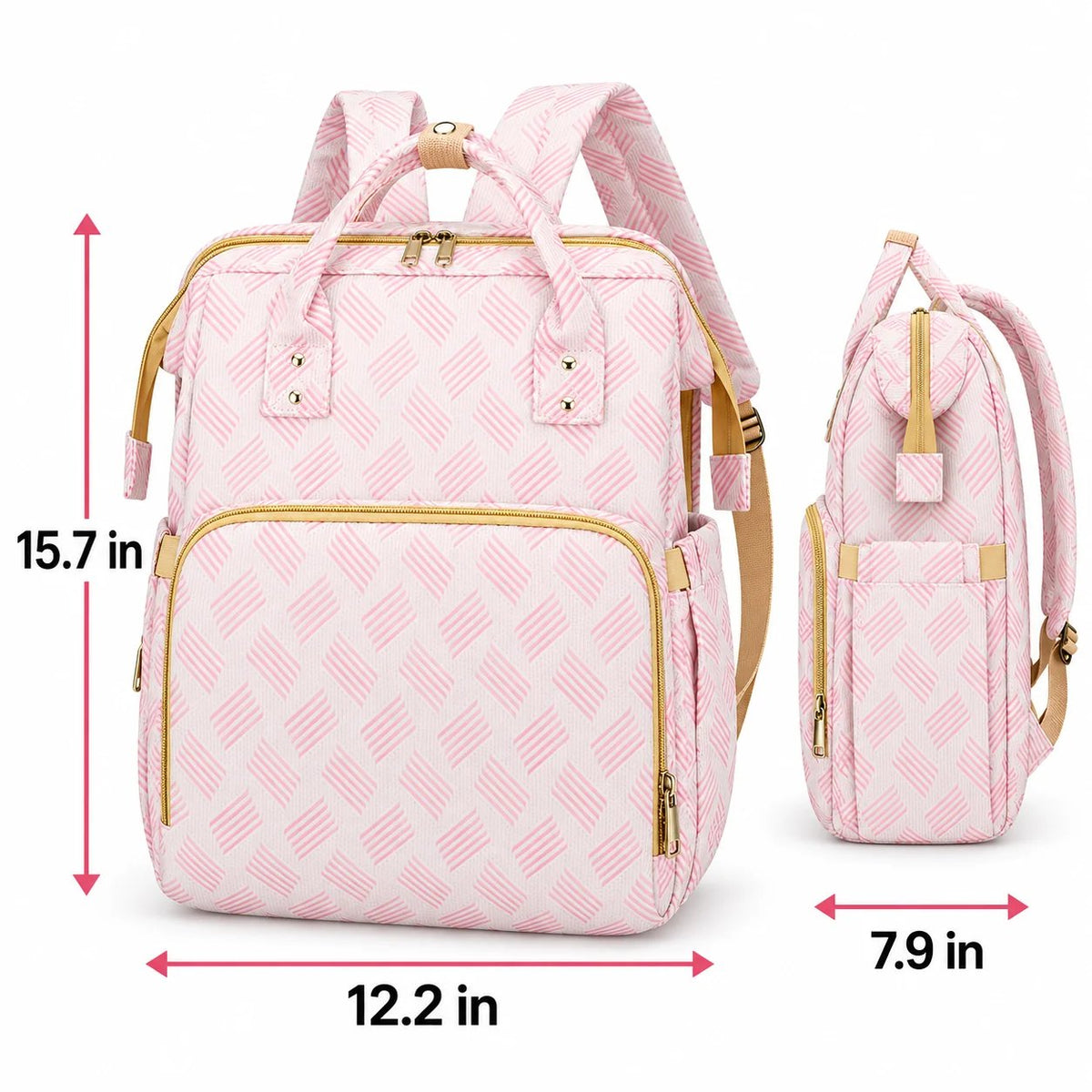 Diaper Bag Backpack with Changing Mat & Insulated Pockets