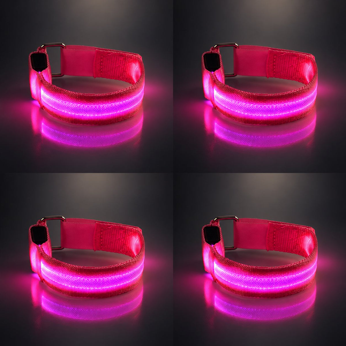 Horse LED Leg Straps 4 Pack | Rechargeable-Look Night Riding Safety Lights