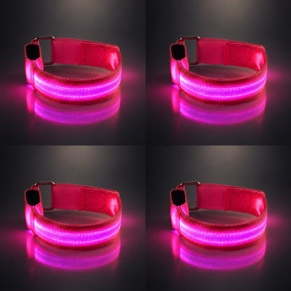 Horse LED Leg Straps 4 Pack | Rechargeable-Look Night Riding Safety Lights