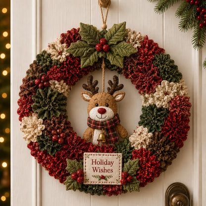 Offer 3D Fabric Poke Christmas Wreath DIY Kit