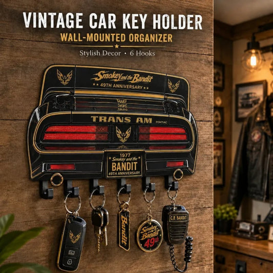 Classic Car Wall Key Holder Vintage-Inspired 2D & 3D Styles