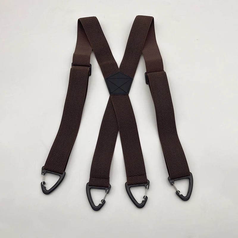 Heavy-Duty Men s Suspenders with Hook Clips Adjustable X/Y-Back Work Suspenders