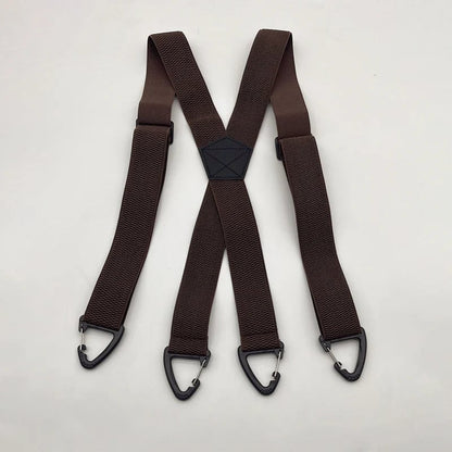 Heavy-Duty Men s Suspenders with Hook Clips Adjustable X/Y-Back Work Suspenders