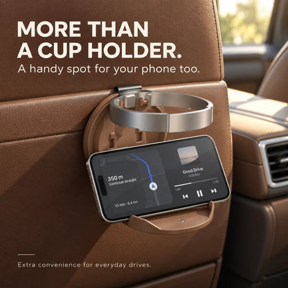 Foldable Car Cup Holder Extra Drink Space Without the Bulk