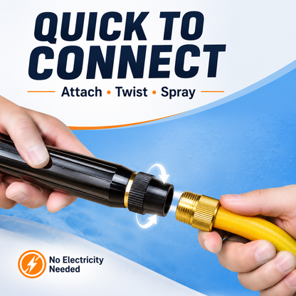 Adjustable Twist Jet Hose Nozzle | Compact Outdoor Cleaning Sprayer