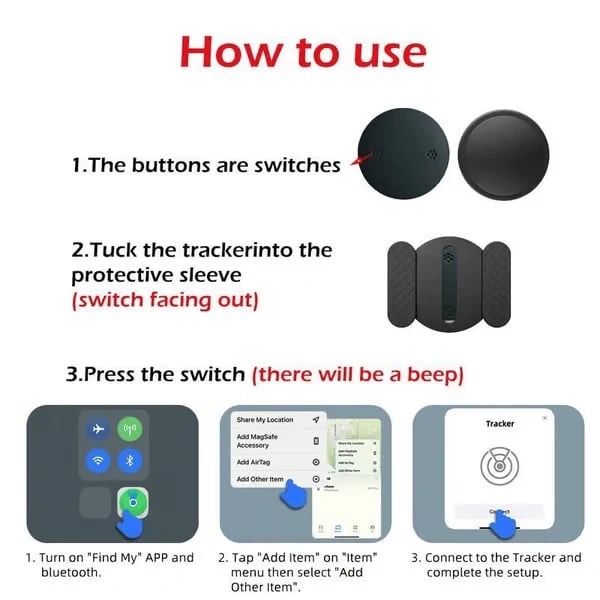 Smart GPS Tracker With Magnetic Case Real-Time Vehicle Tracking For iPhone & Android
