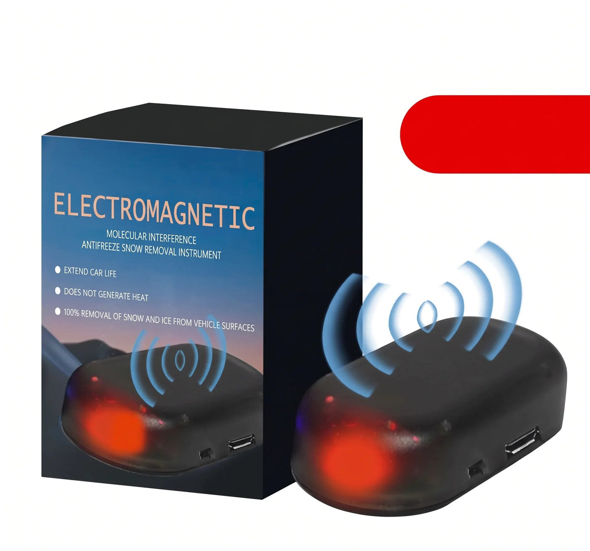 Electromagnetic Snow Removal & Anti-Freeze Device for Vehicles Molecular Interference Technology