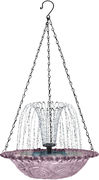 Spring --Solar Powered Hanging Bird Bath Fountain