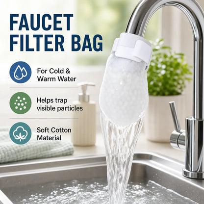 Cotton Faucet Filter Bags Sediment & Splash Filter
