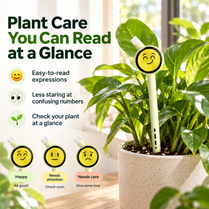 Smart Plant Care Sensor 4-in-1 Emoji Plant Monitor